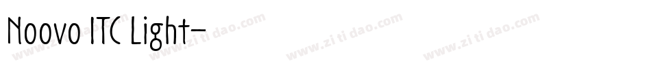 Noovo ITC Light字体转换